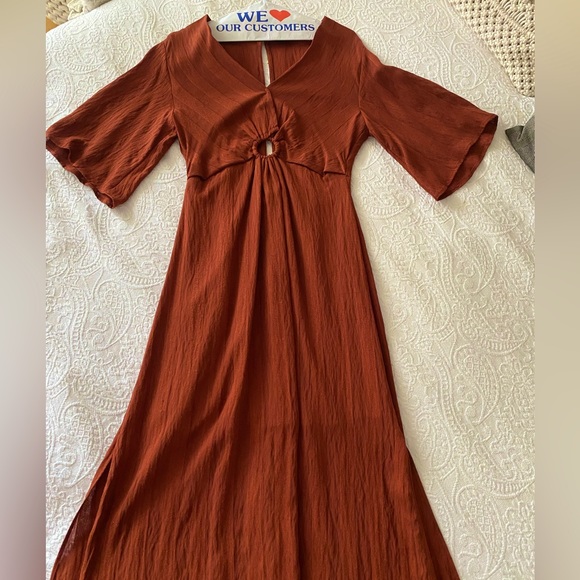 Zara, XS, summer dress, earthy color, great condition, almost new - Picture 4 of 5